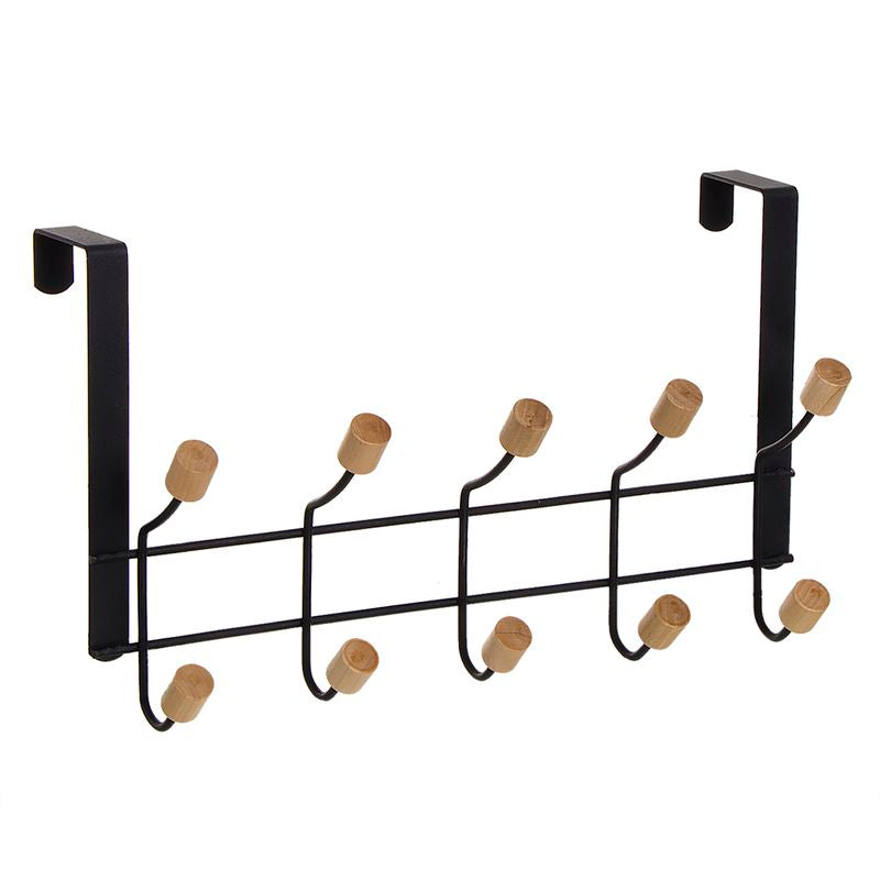PERCHERO 5 COLGADORES NEGRO