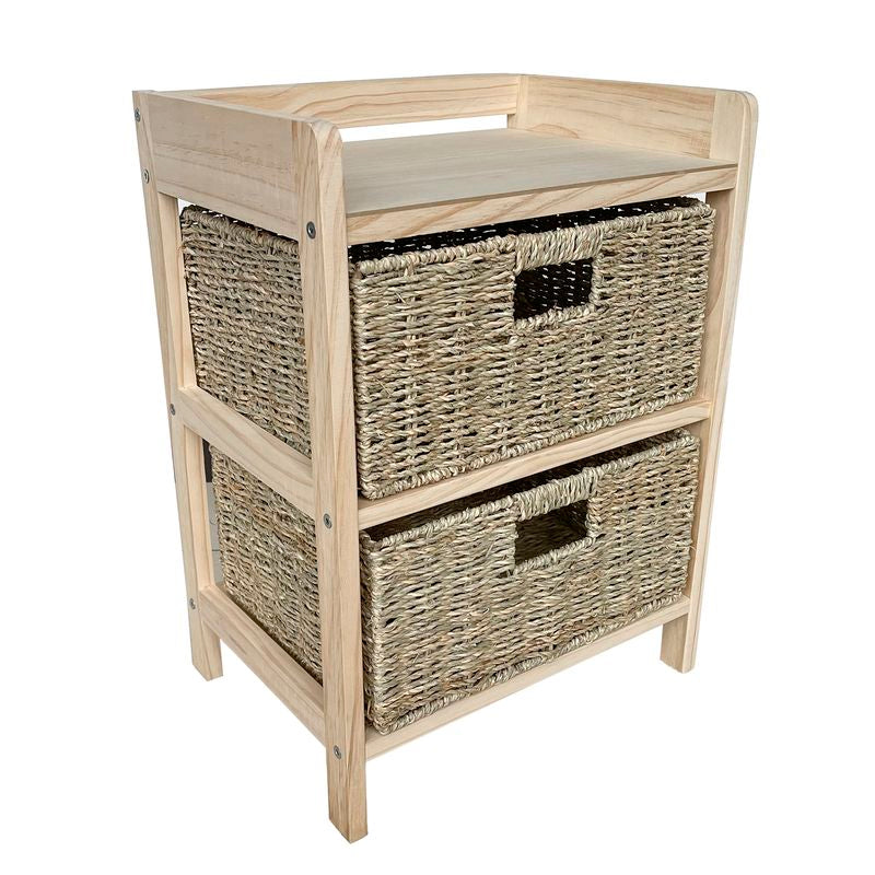 CAJONERA 2 CAJONES NATURAL