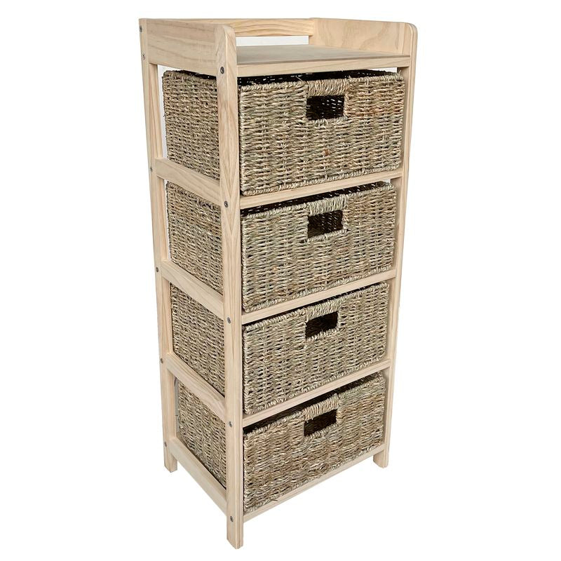 CAJONERA 4 CAJONES NATURAL