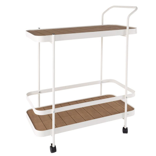 CAMARERA METAL Y MADERA BLANCA