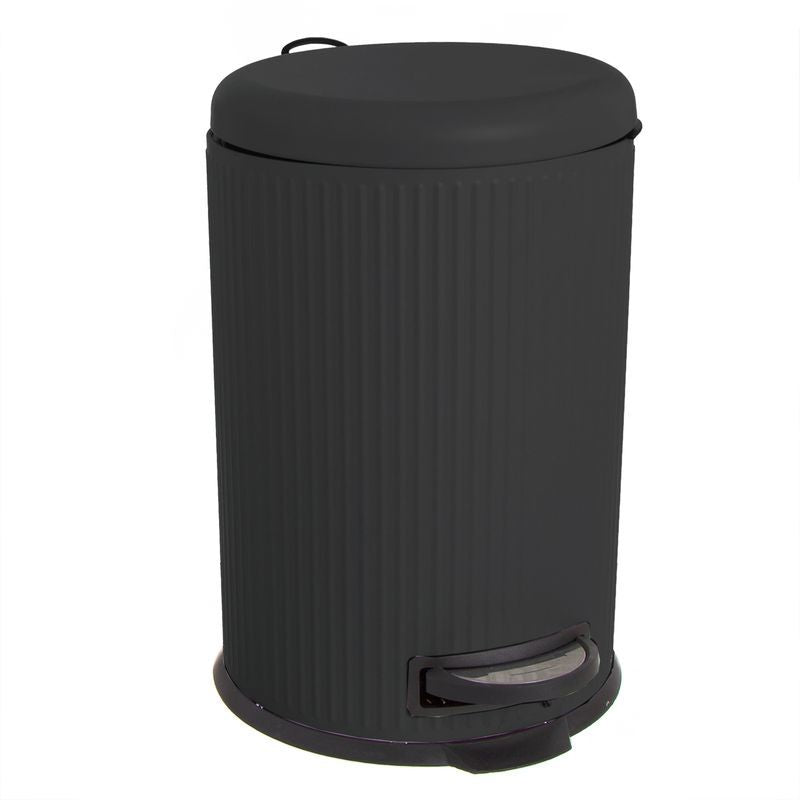 PAPELERA 20L CIERRE LENTO NEGRA