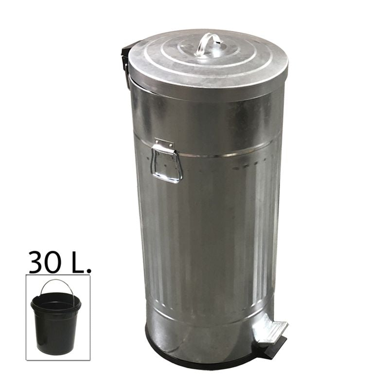 PAPELERA GALVANIZADA 30L
