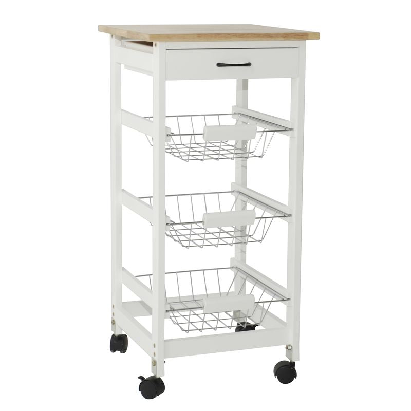 CARRO AUXILIAR COCINA BLANCO