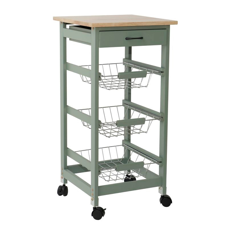 CARRO AUXILIAR COCINA ESTANTES MINT