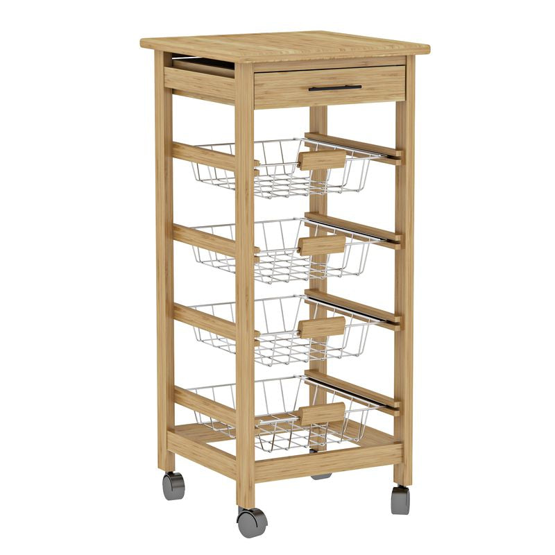 CARRO AUXILIAR COCINA BAMBU