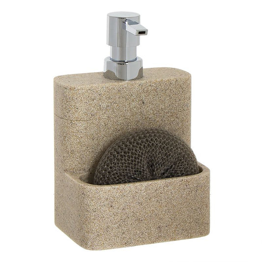 DISPENSADOR JABON CON ESTROPAJO ARENA