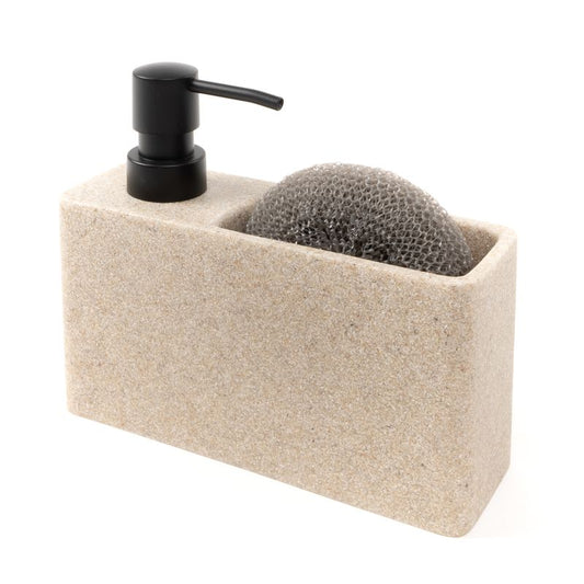 DISPENSADOR JABON CON ESTROPAJO ARENA