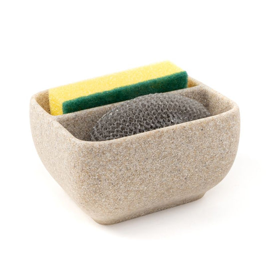 ESTROPAJERO DOBLE CON ESTROPAJOS ARENA