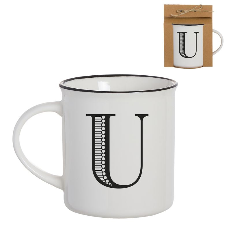 MUG VINTAGE LETRA U 475ML