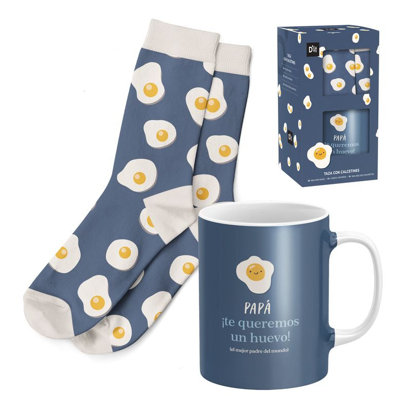 SET REGALO TAZA 300ML CON CALCETIN PAPA