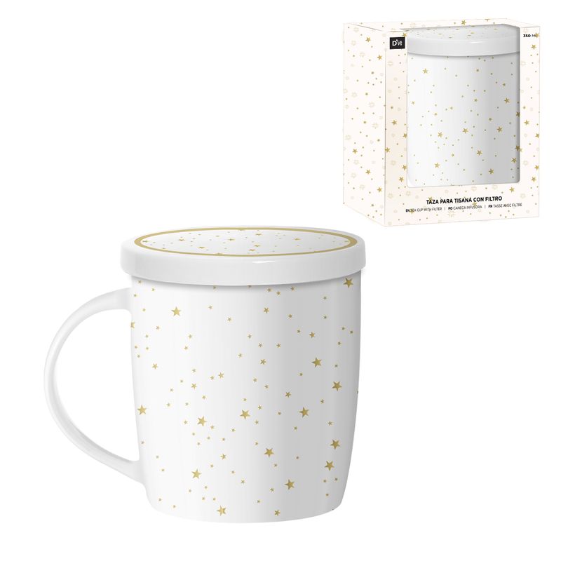TISANA 350ML CON FILTRO ESTRELLAS ORO