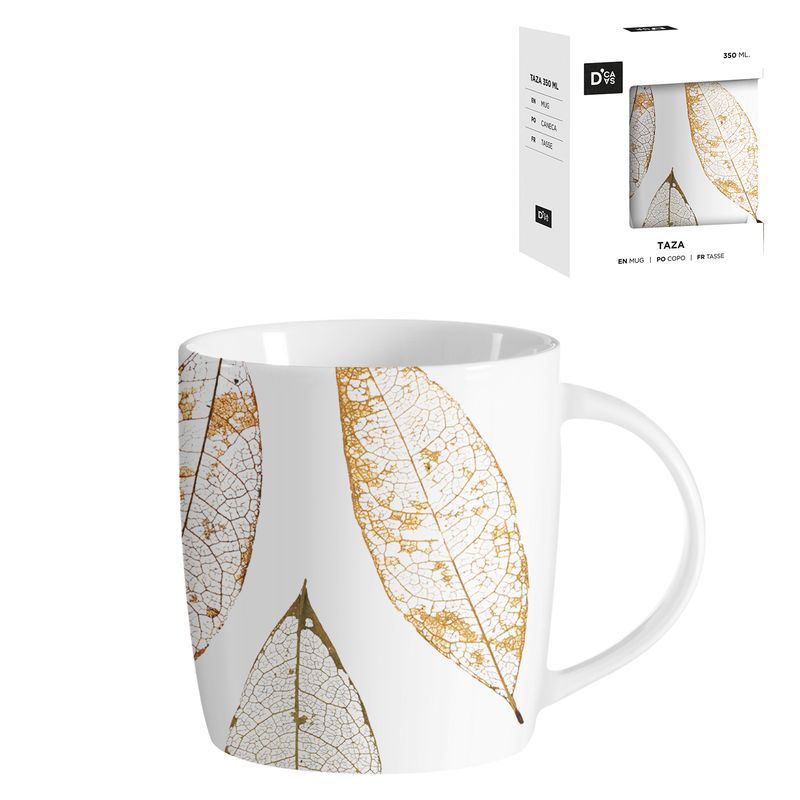 MUG 350ML HOJAS