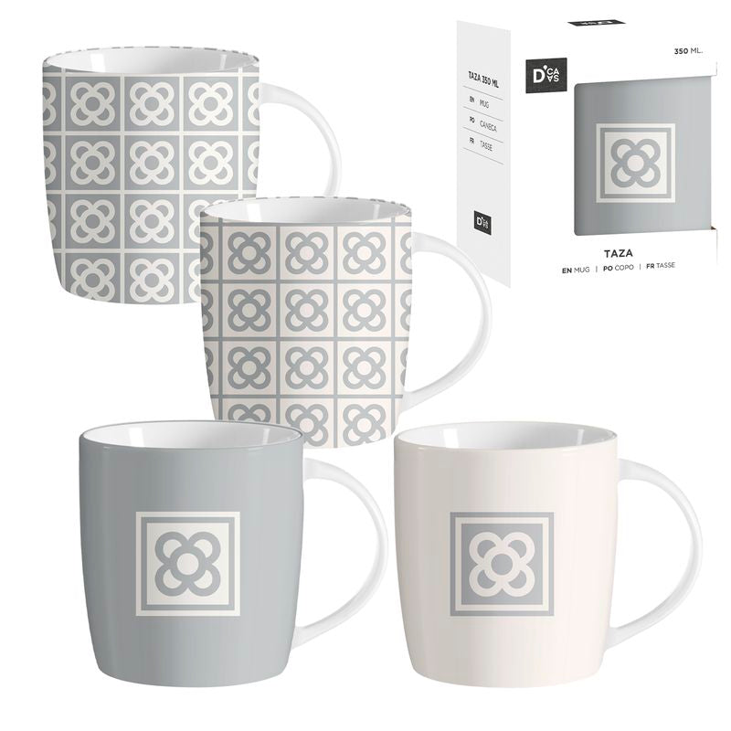 JUEGO 4 MUG 350ML PANOT