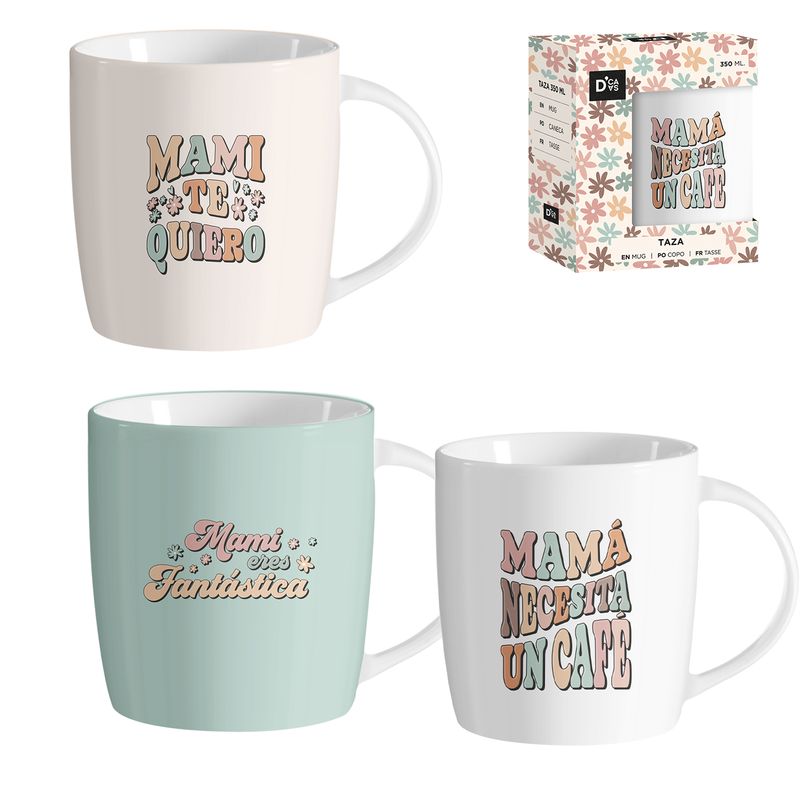 JUEGO 3 MUG 350ML MAMA
