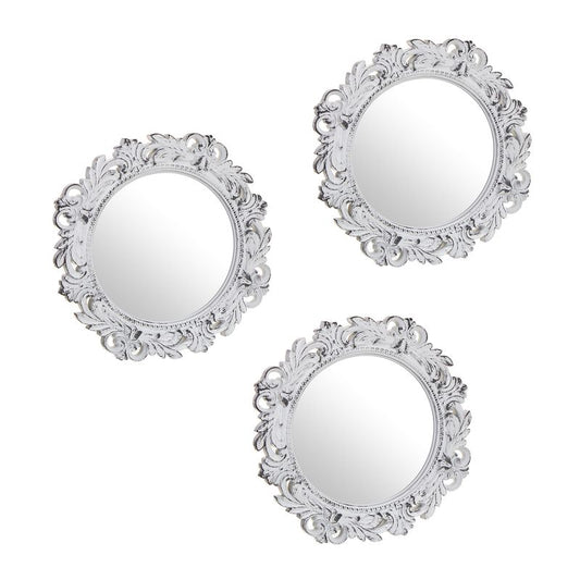 JUEGO DE 3 ESPEJOS PARED BLANCO