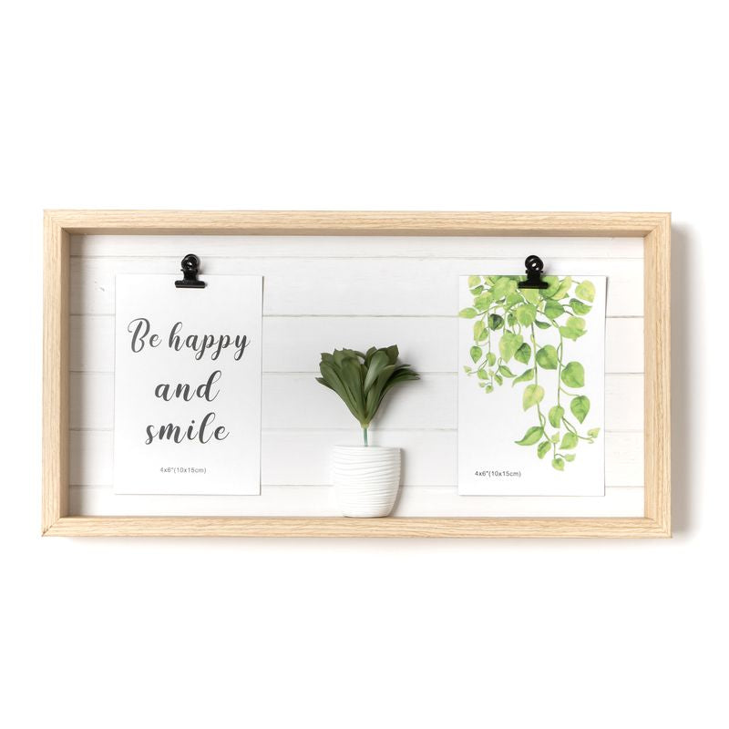 PORTAFOTOS PINZAS DECORACION MACETA