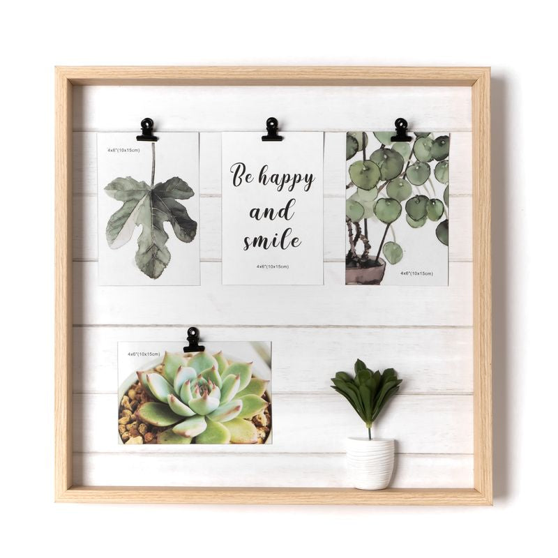 PORTAFOTOS PINZAS DECORACION MACETA