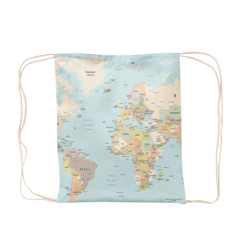 MOCHILA SACO ALGODON MAPA