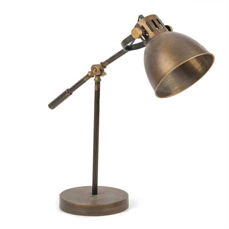 LAMPARA ESCRITORIO ORO ENVEJECIDO