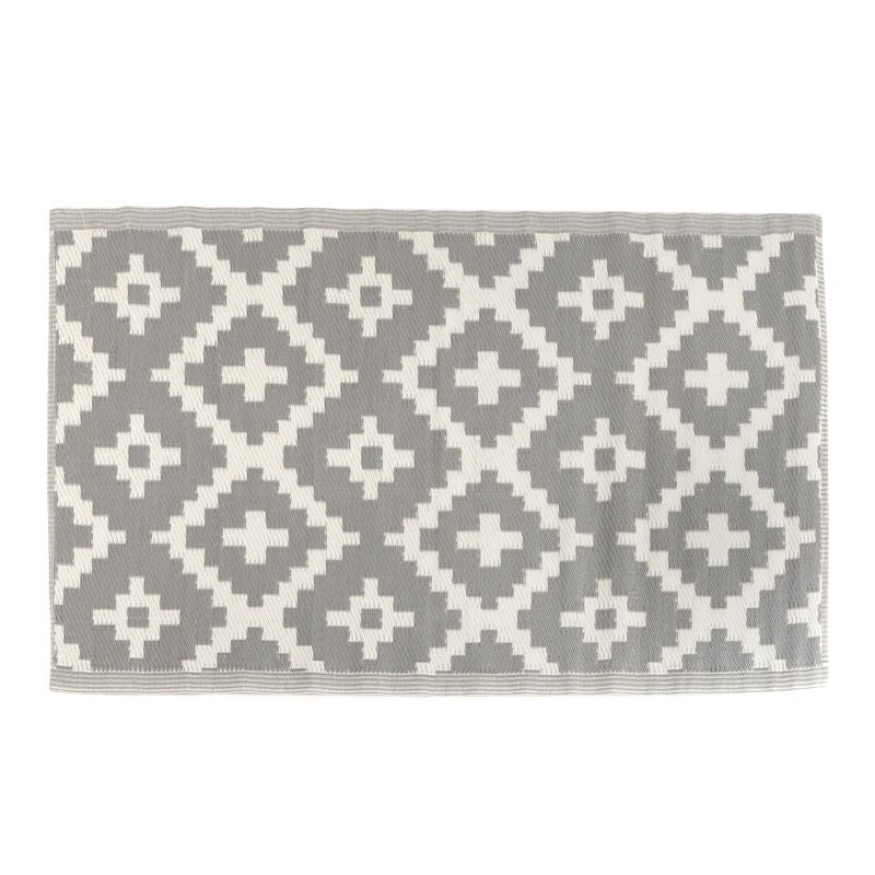 ALFOMBRA PP 90X150 BLANCO/GRIS