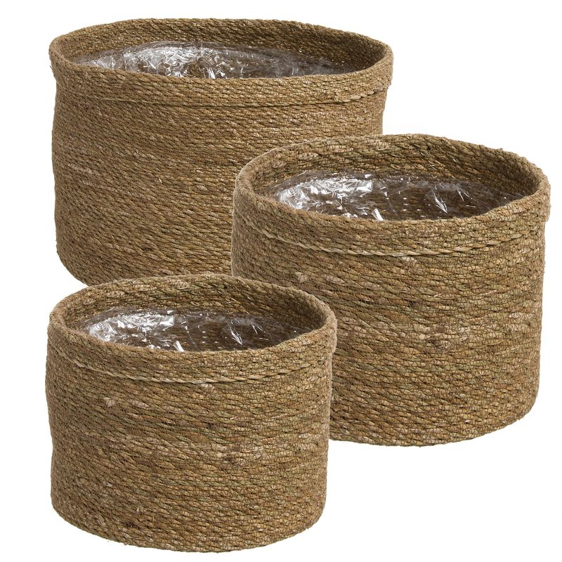 JUEGO DE 3 MACETEROS REDONDOS ALGA