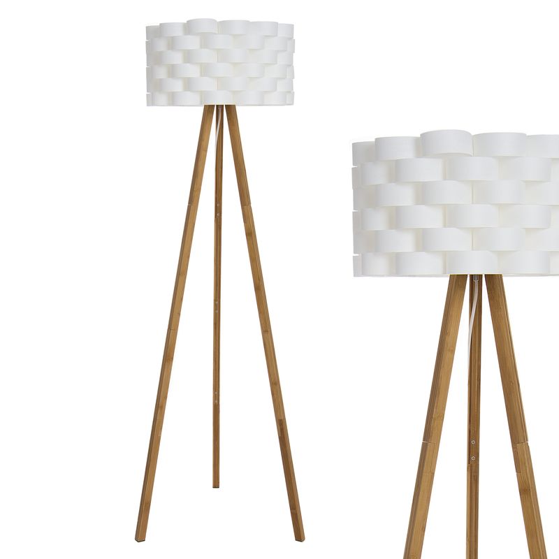 LAMPARA DE PIE BAMBU