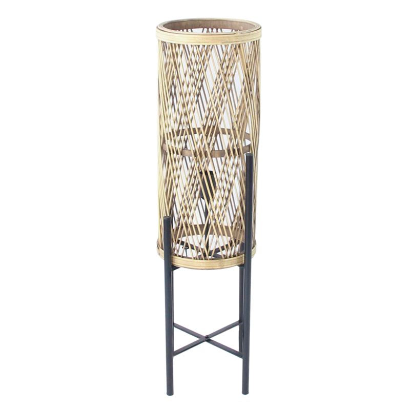 LAMPARA BAMBU SOPORTE METAL M
