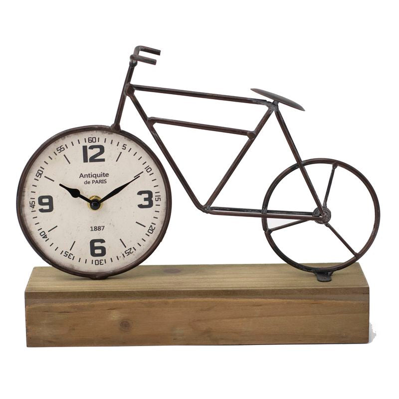RELOJ FORMA BICI EN PEANA