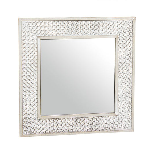 ESPEJO 40X40 BLANCO DECAPADO