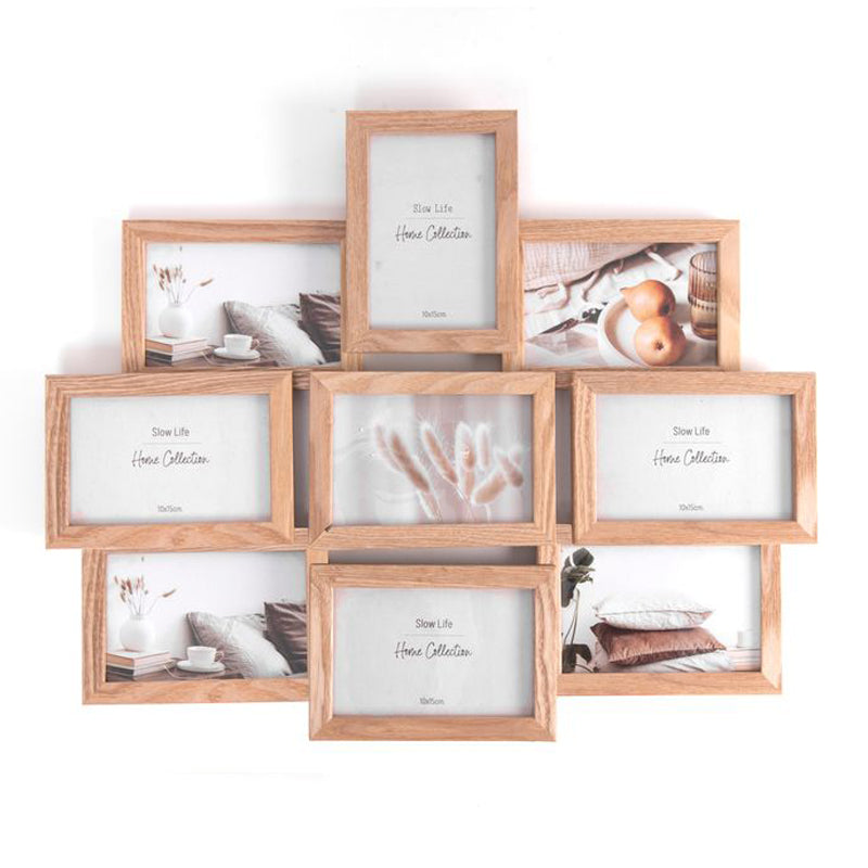 PORTAFOTOS MULTIPLE 9F 10X15 MADERA