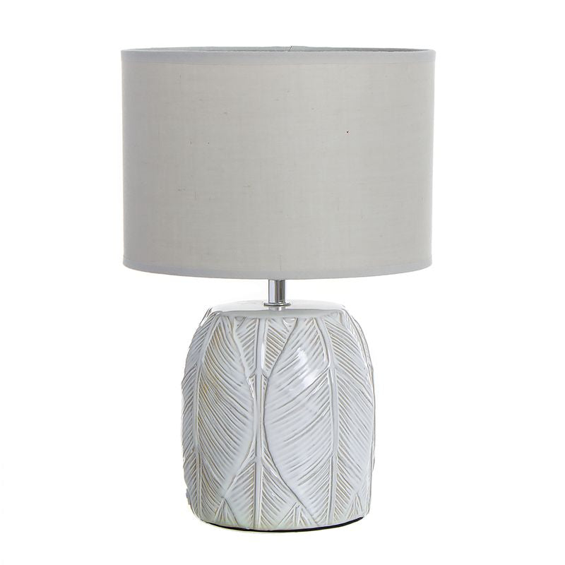 LAMPARA BASE CERAMICA HOJAS