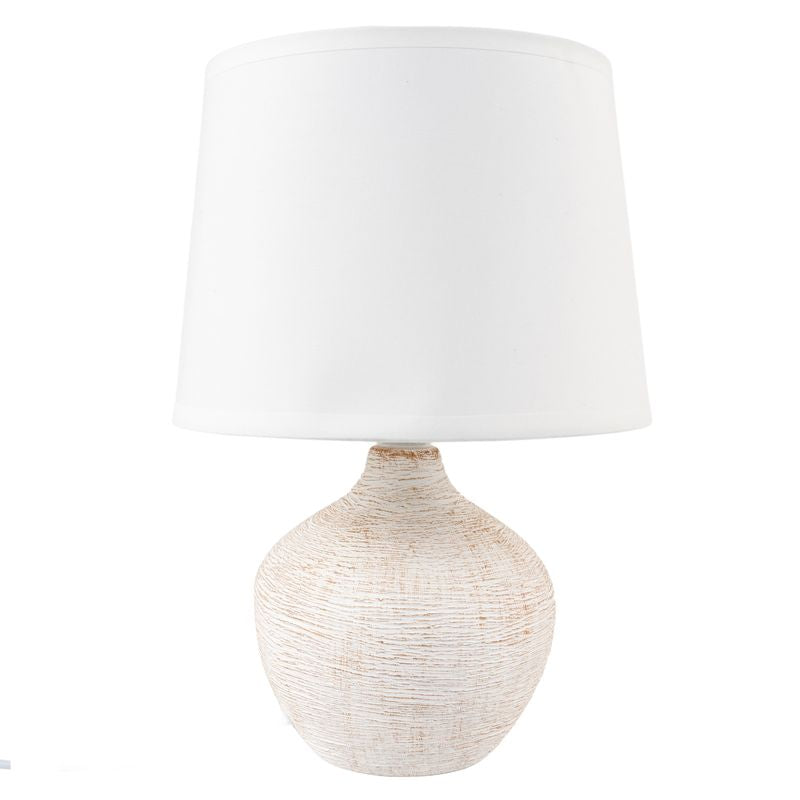 LAMPARA BASE CERAMICA BLANCA