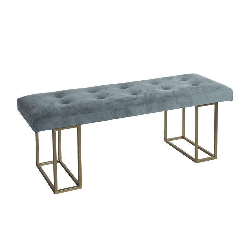 BANQUETA DESCALZADORA TERCIOPELO AZUL
