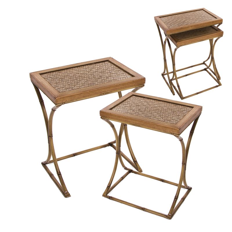 JUEGO DE 2 MESITAS RATAN