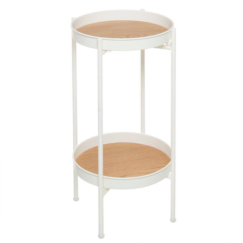 MESA AUXILIAR REDONDA BLANCA