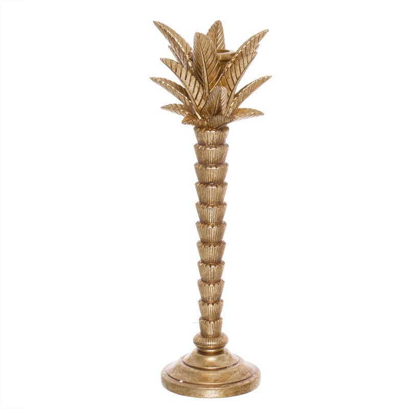 PORTAVELA FORMA PALMERA ORO