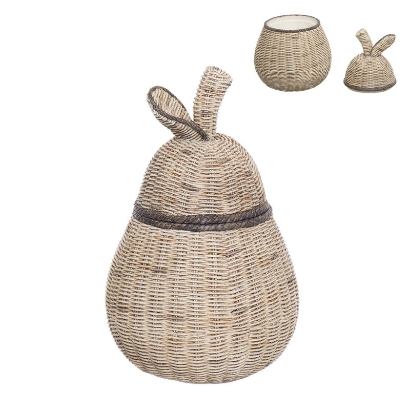 CAJA FORMA PERA EFECTO RATAN