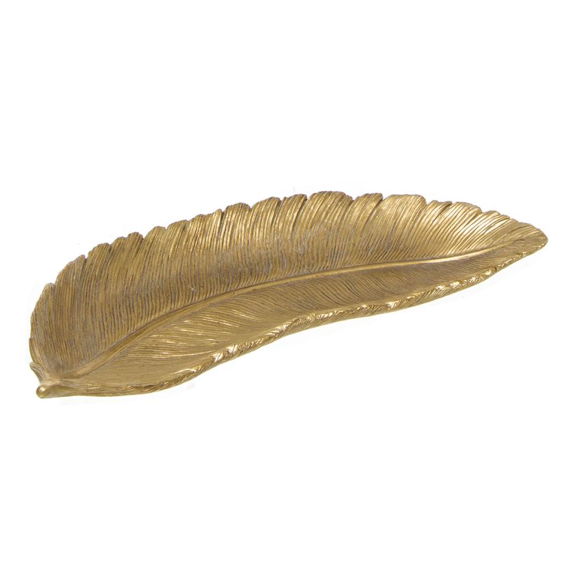 VACIABOLSILLOS FORMA PLUMA ORO L