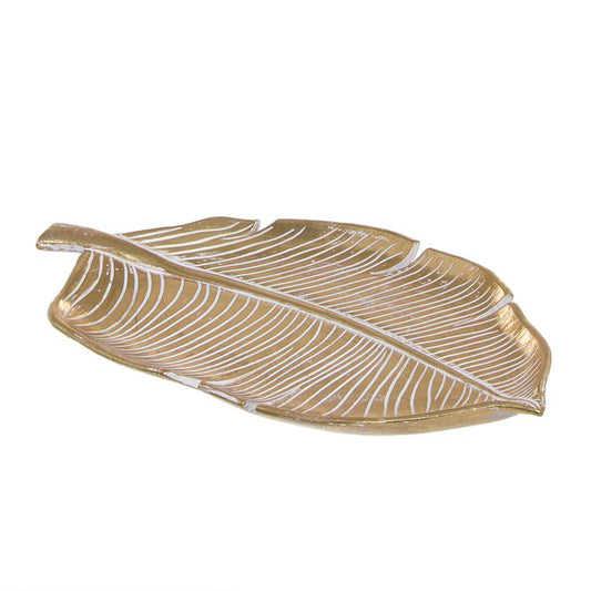 VACIABOLSILLOS FORMA HOJA ORO