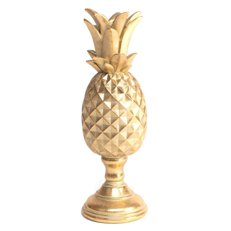 FIGURA PIÑA EN PEANA ORO