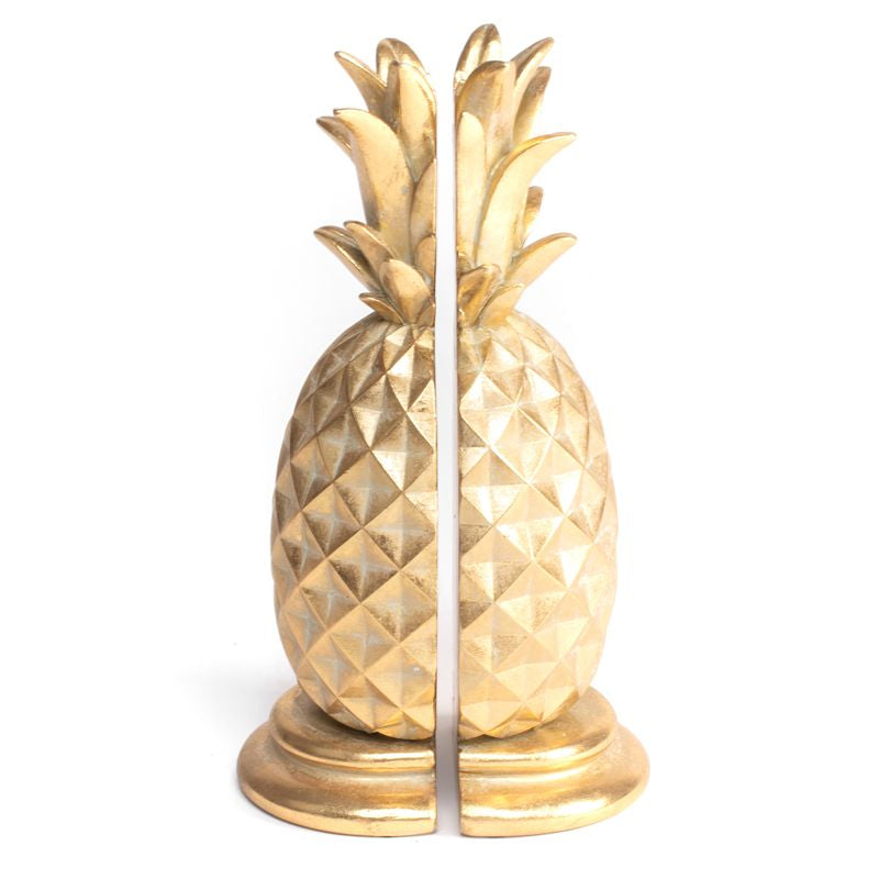 JUEGO DE 2 SUJETALIBROS PIÑA ORO