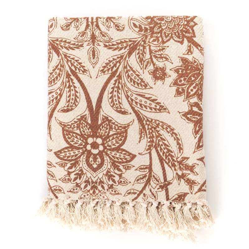 MANTA FIORELLA TERRACOTA 120X160