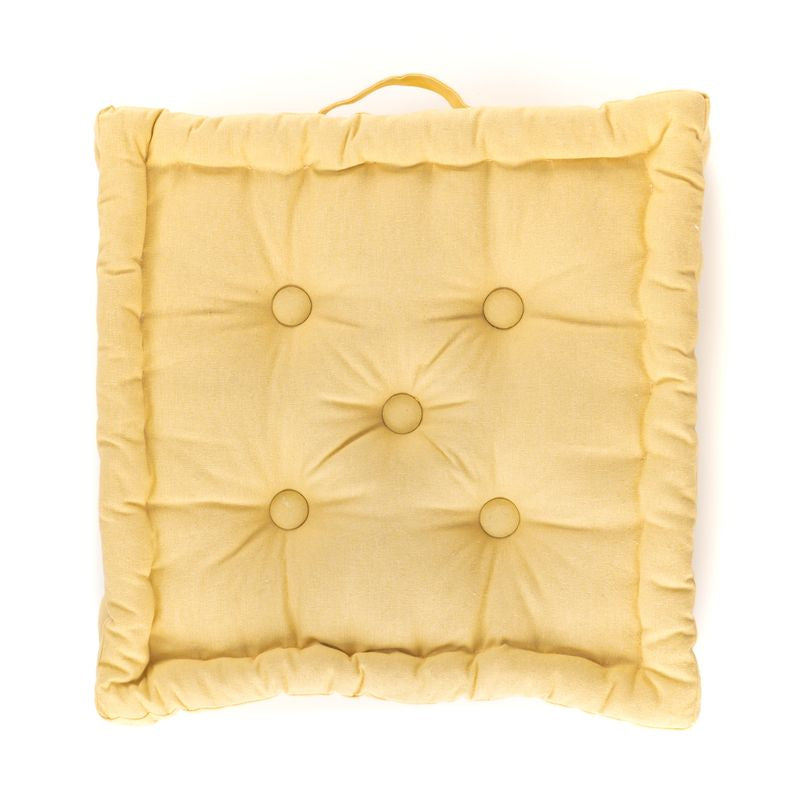 COJIN SUELO AMARILLO PASTEL 40X40