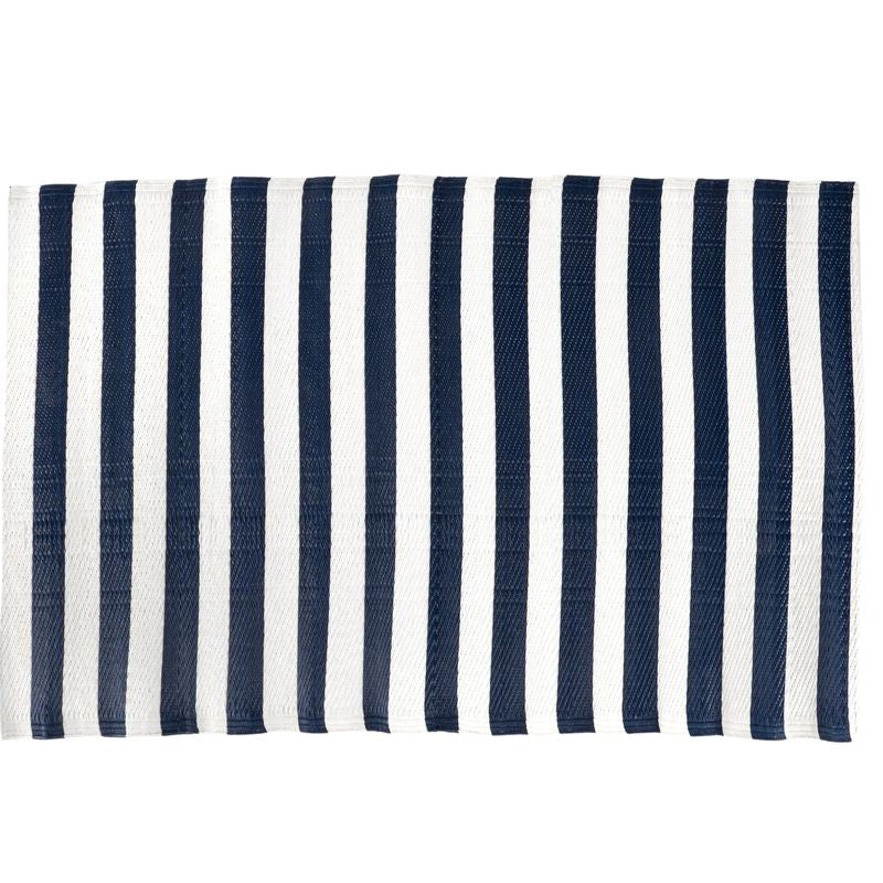 ALFOMBRA EXTERIOR 180X270 RAYAS AZUL