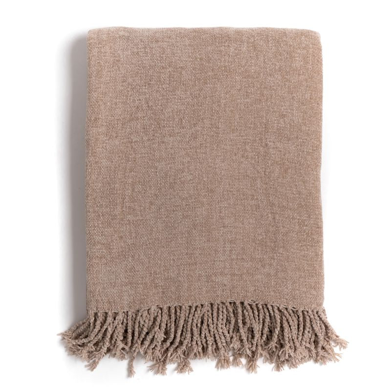 MANTA CHENILLA BEIGE 130X170