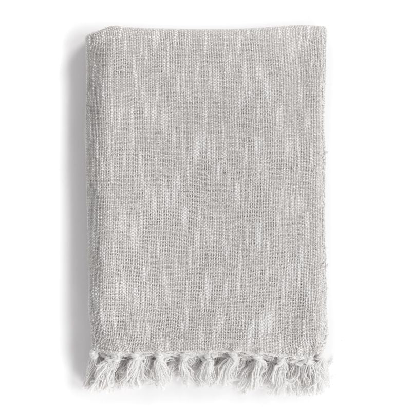 MANTA JASPEADO GRIS PERLA 130X170