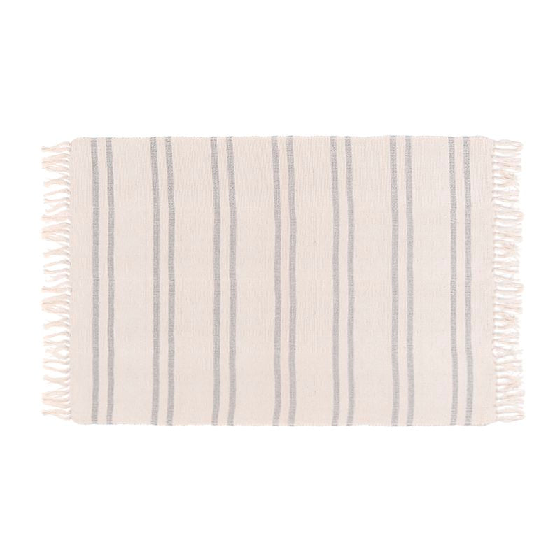 ALFOMBRA 60X90 RAYAS CRUDO