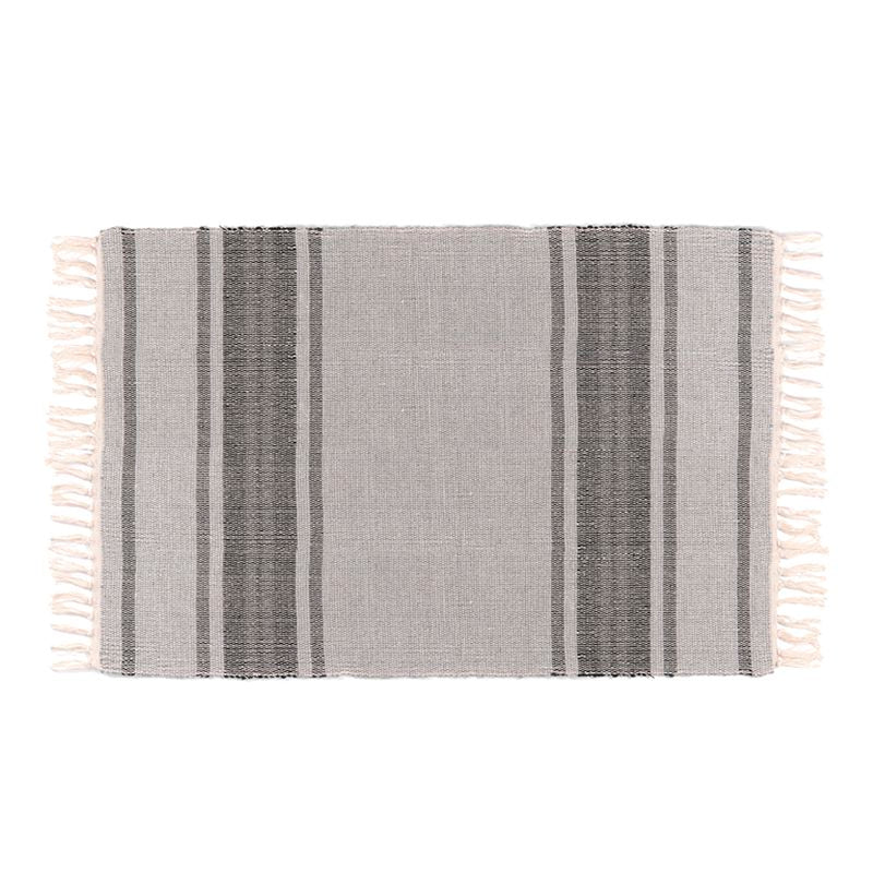 ALFOMBRA RAYAS GRIS 60X90