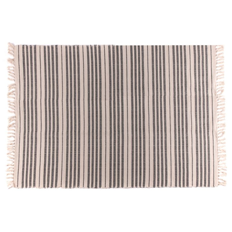 ALFOMBRA RAYAS GRIS 120X180