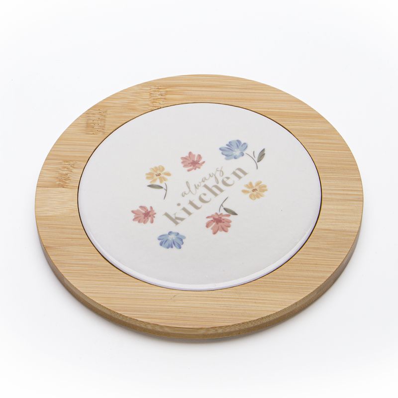 SALVAMANTEL CERAMICA / BAMBU FLORES